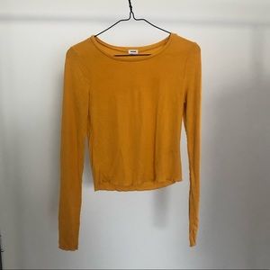 Mustard Yellow Lettuce Edge Top!